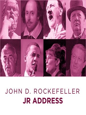 cover image of John D Rockefeller Jr: Address